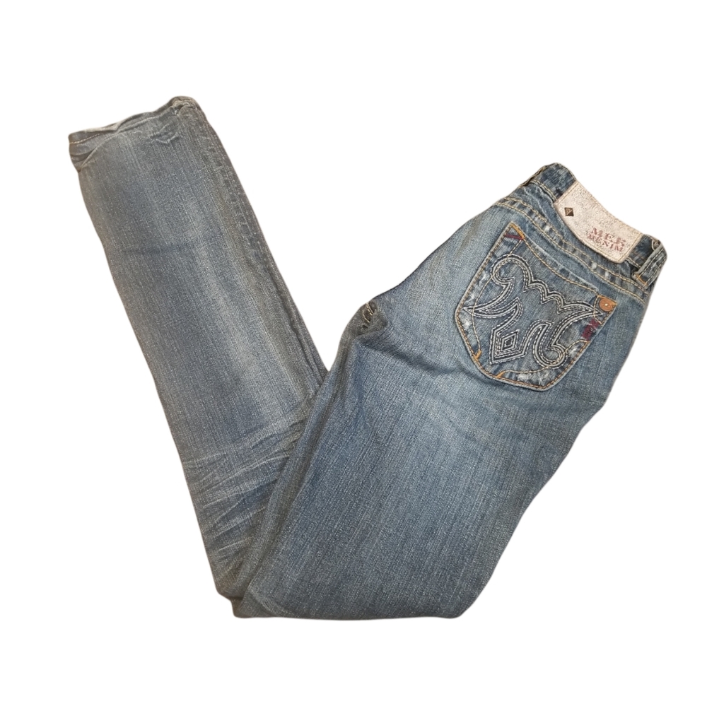 Mek denim women's zanzibar cigarette distressed jeans